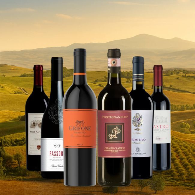 Italian Reds - 6 Bottles for £66.95 – SAVE Over £18