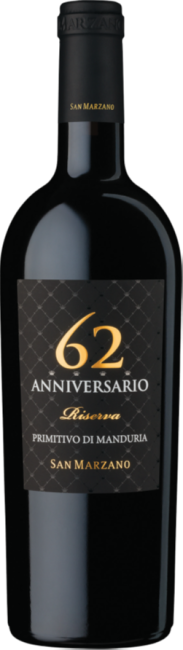 San Marzano Anniversario 62 Primitivo Riserva 2019